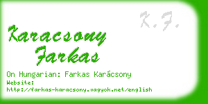 karacsony farkas business card